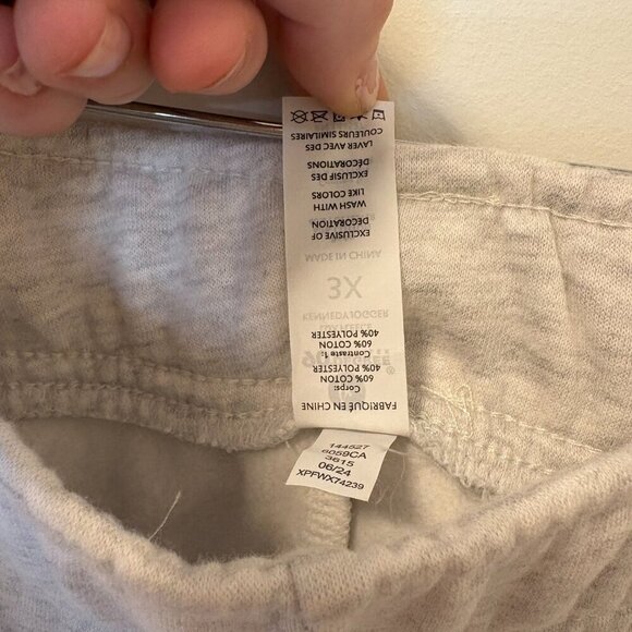 90 Degree by Reflex Joggers Sweatpants Grey Lux Fleece Plus Size 3X NWT - Picture 10 of 12